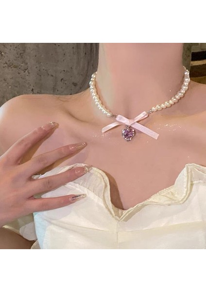 Yeni Kolye Niş Tasarım Birinci Sınıf Mizaç Duygusu Basit Köprücük Kemiği Zinciri Çok Yönlü Basit Hafif Lüks Kolye (Yurt Dışından)