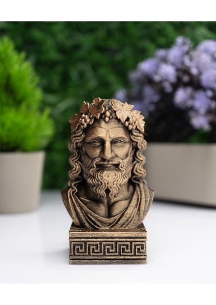 Dionysos Büst Figür – Antik Yunan Mitolojisi Dekoratif Heykel