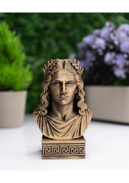 Apollo Büst Figür – Antik Yunan Mitolojisi Dekoratif Heykel