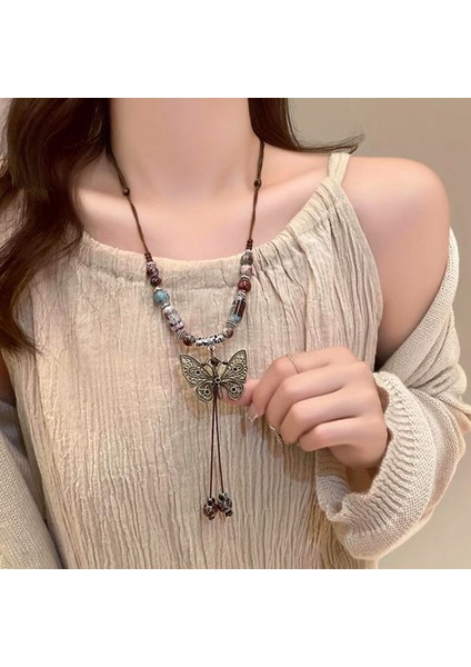 Yeni Kolye Kadın Niş Aksesuarları Baharatlı Kız Tatlı Serin Köprücük Kemiği Zinciri Kazak Kazak Zinciri Yüz Üst Düzey Süslemeler Duygusu ile (Yurt Dışından)