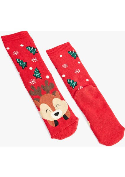 Yılbaşı Temalı Pamuklu Kalın Soket Çorap fiyatları