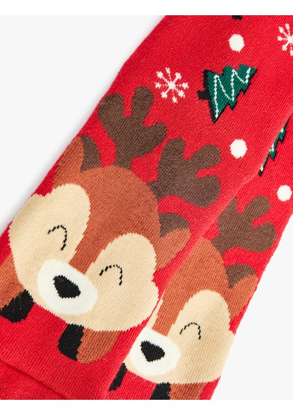 Yılbaşı Temalı Pamuklu Kalın Soket Çorap modelleri
