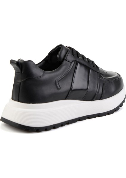 Siyah Hakiki Deri Erkek Sneaker E01401011343 modelleri