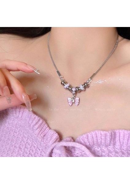 Yeni Perçin Metal Deri Yaka Crockpunk Aşk Kız Kültür Niş Kolye (Yurt Dışından)