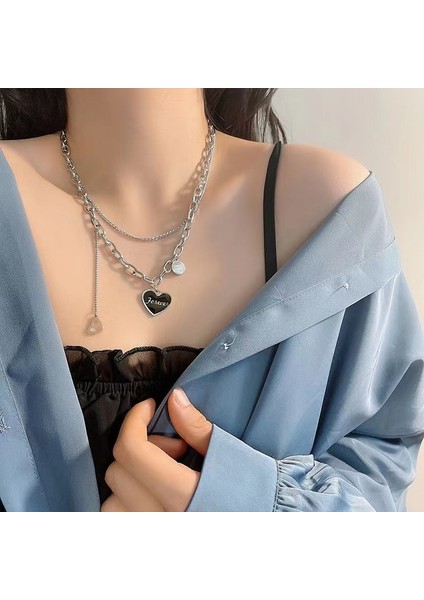 Yeni Kolye Kadın Niş Aksesuarları Baharatlı Kız Tatlı Serin Köprücük Kemiği Zinciri Kazak Kazak Zinciri Yüz Üst Düzey Süslemeler Duygusu ile (Yurt Dışından)