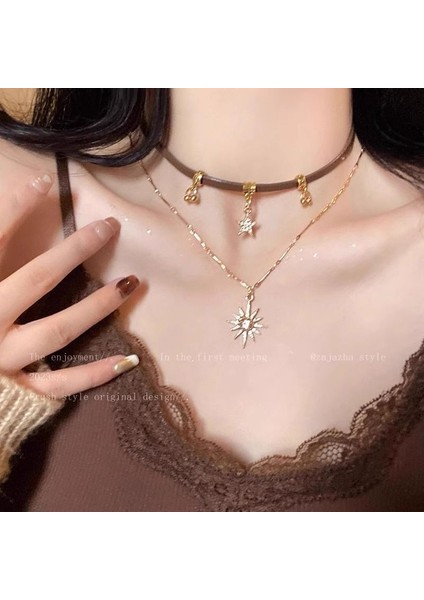 Yeni Vibe Sense Iyi Şanslar Istifleme Kolye Kısa Kolye Sevimli Köprücük Kemiği Zinciri (Yurt Dışından)