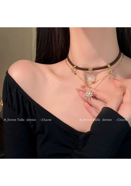 Yeni Vibe Sense Iyi Şanslar Istifleme Kolye Kısa Kolye Sevimli Köprücük Kemiği Zinciri (Yurt Dışından)