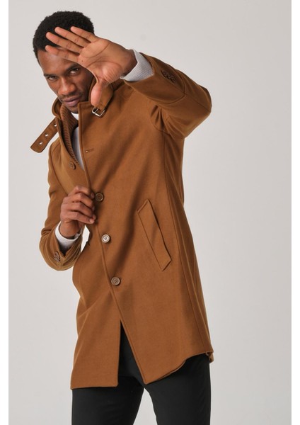 Erkek Kaşe Kaban – Çıkartılabilir Fermuarlı Ribanalı Yaka, Slim Fit Italyan Kesim, Şık ve Fonksiyonel Bej, Taba, Kahverengi, Gri, Siyah fırsatları