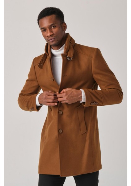 Erkek Kaşe Kaban – Çıkartılabilir Fermuarlı Ribanalı Yaka, Slim Fit Italyan Kesim, Şık ve Fonksiyonel Bej, Taba, Kahverengi, Gri, Siyah indirimleri