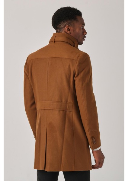 Erkek Kaşe Kaban – Çıkartılabilir Fermuarlı Ribanalı Yaka, Slim Fit Italyan Kesim, Şık ve Fonksiyonel Bej, Taba, Kahverengi, Gri, Siyah