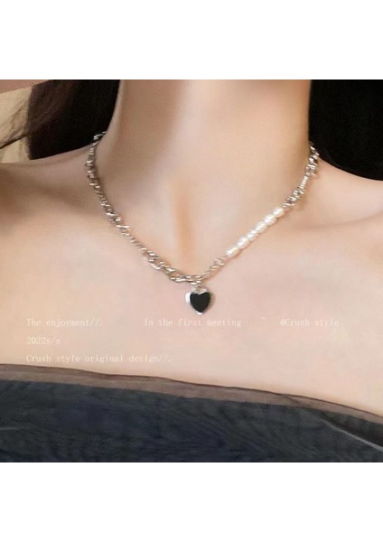 Yeni Perçin Metal Deri Yaka Crockpunk Aşk Kız Kültür Niş Kolye (Yurt Dışından)