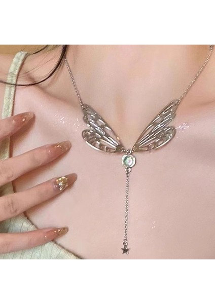 Yeni Kolye Kadın Niş Aksesuarları Baharatlı Kız Tatlı Serin Köprücük Kemiği Zinciri Kazak Kazak Zinciri Yüz Üst Düzey Süslemeler Duygusu ile (Yurt Dışından)