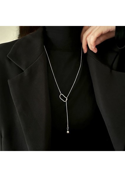 Yeni Kolye Niş Tasarım Birinci Sınıf Mizaç Duygusu Basit Köprücük Kemiği Zinciri Çok Yönlü Basit Hafif Lüks Kolye (Yurt Dışından)