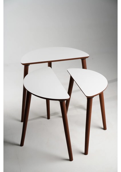 Idek Home 3'lü Zigon Sehpa %100 Mdf Roma Model modelleri