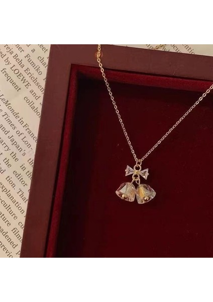 Yeni Vibe Sense Iyi Şanslar Istifleme Kolye Kısa Kolye Sevimli Köprücük Kemiği Zinciri (Yurt Dışından)