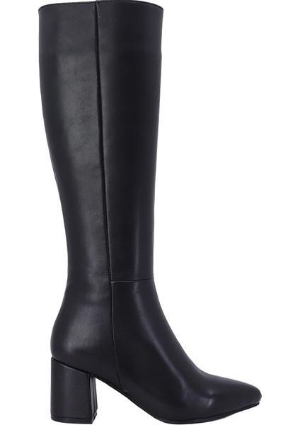 Hobby 260404D Deri Kadın Topuklu Çizme