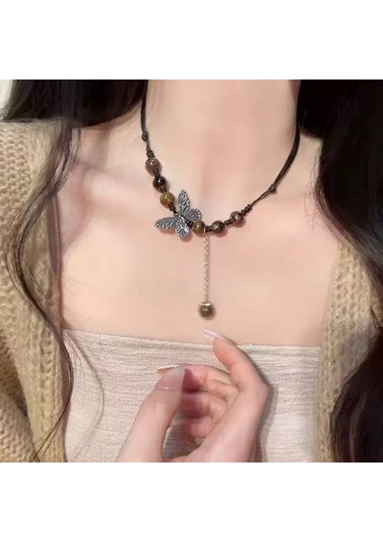 Yeni Ekleme Japonya ve Güney Kore Kolye Tasarım Duygusu Gelişmiş Hafif Lüks Niş Köprücük Kemiği Zinciri, Kadın Kolye (Yurt Dışından)