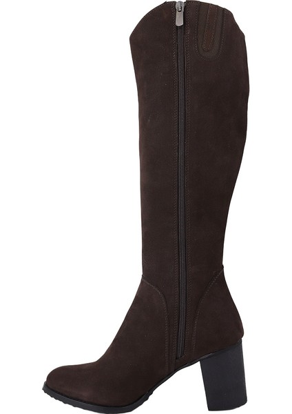 Hobby 26872N Kadın Topuklu Nubuk Deri Çizme fırsatları