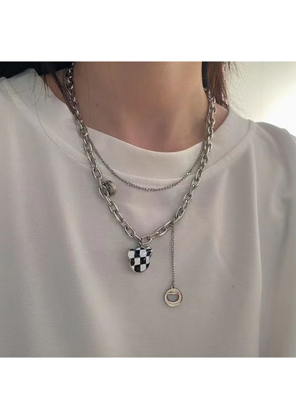 Yeni Kolye Niş Tasarım Birinci Sınıf Mizaç Duygusu Basit Köprücük Kemiği Zinciri Çok Yönlü Basit Hafif Lüks Kolye (Yurt Dışından)