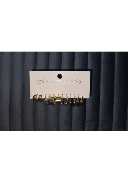 “altın Işıltı” 12’li (6 Çift) Halka Küpe Seti – Her Stile Uyumlu Zarafet indirimleri