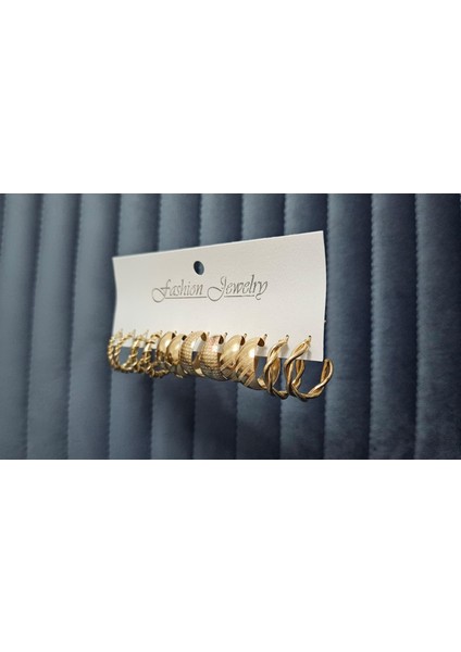 “altın Senfoni” 12’li (6 Çift) Halka Küpe Koleksiyonu – Her Tarza Uyumlu Şıklık fiyatları