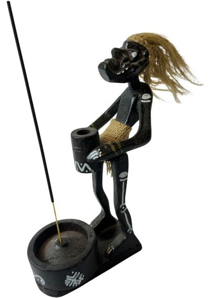 9464 El Yapımı Ahşap Primitif Aborjin Tütsülük El Yapımı - Tütsü Hediyeli fiyatları