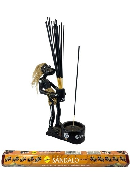 9464 El Yapımı Ahşap Primitif Aborjin Tütsülük El Yapımı - Tütsü Hediyeli indirimleri