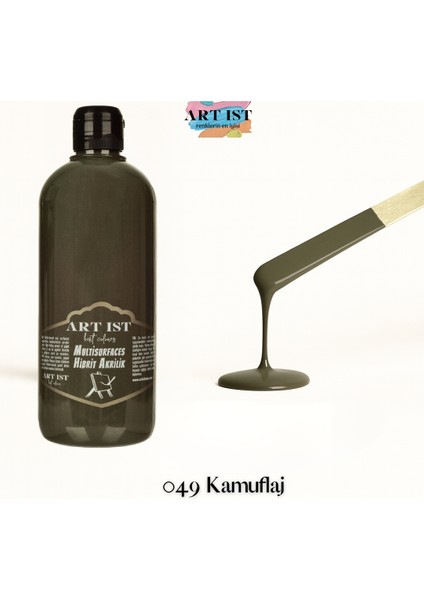 Multisurfaces Hibrit Akrilik Boyalar 500ML - 049 Kamuflaj