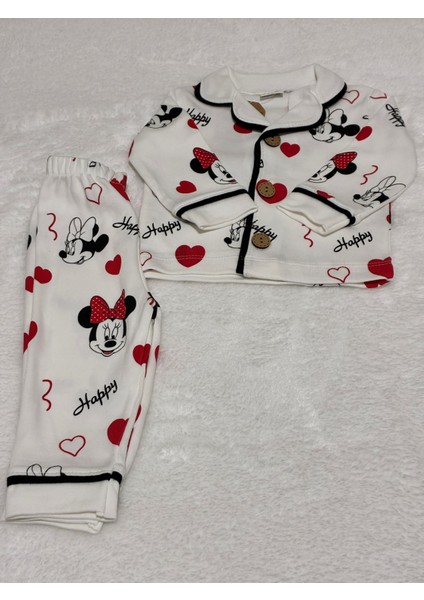 Tuembaby % 100PAMUK Uzun Kollu Mickey Baskılı Kız Bebek Pijama Takımı fiyatları