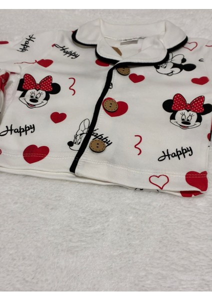Tuembaby % 100PAMUK Uzun Kollu Mickey Baskılı Kız Bebek Pijama Takımı indirimleri