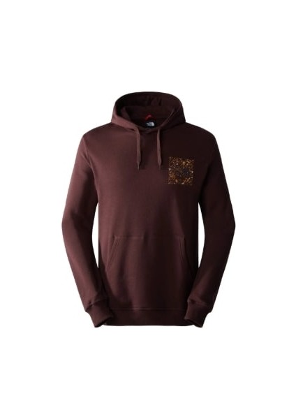 Fine Erkek Kahverengi Kapüşonlu Hoodie