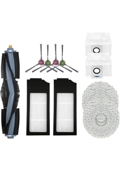 Bork V830 Robot Süpürge Aksesuarları Toz Torbası Ana Yan Fırça Filtre Paspas Bezi Yedek Parçaları (Yurt Dışından)