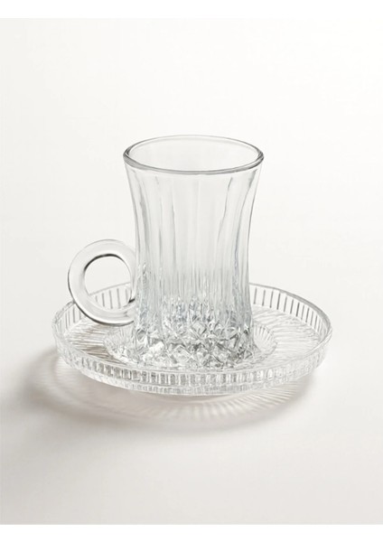 Kristal Çay Tabağı-Çay Altlığı 6 Parça fırsatları