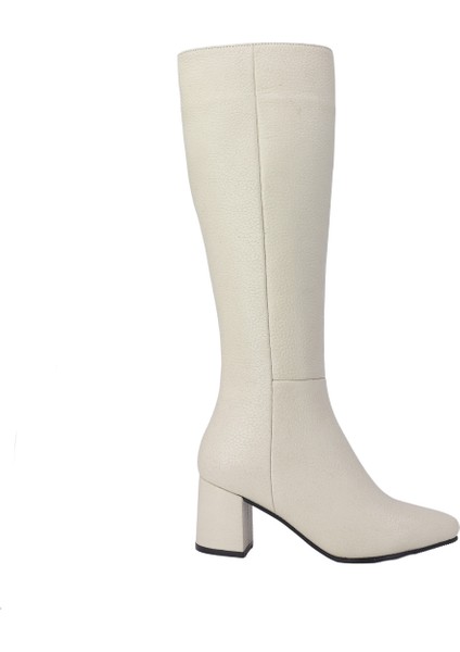 Hobby 260404D Deri Kadın Topuklu Çizme