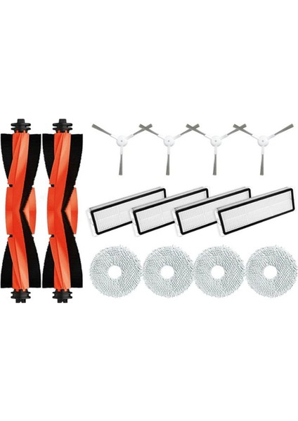Omni Robot Süpürge Paspası 2 C102CN Için 14 Adet Yedek Aksesuarlar Ana Yan Fırça Filtre Toz Torbası (Yurt Dışından)