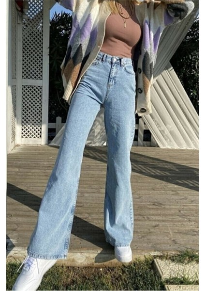 Tommy1 Love Solmayan Likralı Süper Yüksek Bel Salaş Jean Pant. (Süper Yüksek) modelleri