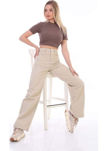 Tommytom Kadın Yüksek Bel Salaş Paça Denim Kot Pant. 2025 modelleri