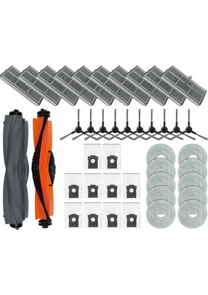 L10S Pro Ultra Heat, X30 Ultra, Kit Yedek Parça Aksesuarları Fırça Filtre Paspas Bezi Toz Torbası, A (Yurt Dışından)