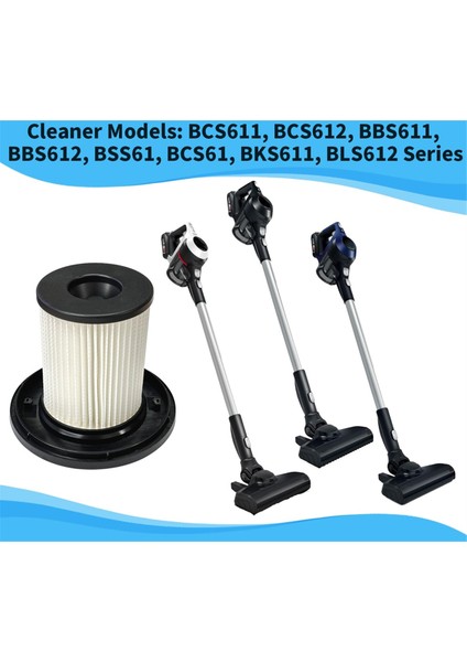 Sınırsız 6 Elektrikli Süpürge Modeli Için Filtreler: BCS611, BCS612, BBS611, BBS612, BSS61, BCS61, BKS611 Serisi (Yurt Dışından) fiyatları