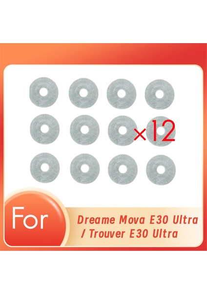 E30 Ultra / Trouver Robot Süpürge Parçalarının Değiştirilmesi Için 12 Adet Temizleme Bezi (Yurt Dışından)