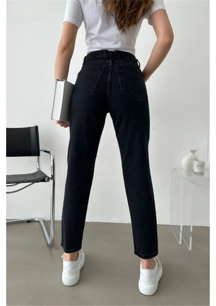 Tommy1 Lara Jiyan Lisa Kadın Siyah Yüksek Bel Mam Likralı Jean(Tam Kalıp) 2025 fiyatları