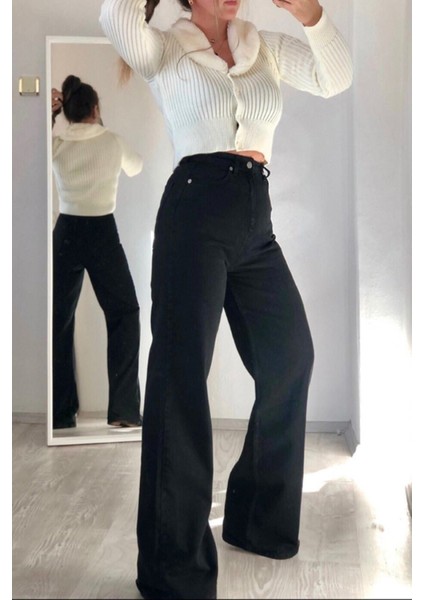 Tommy Candy Likralı Süper Yüksek Bel Salaş Jean Palazzo Pant. 2025 fiyatları