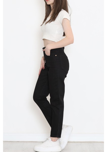 Orrential Siyah Likralı Yüksek Bel Mam Jean Kadın Kot Pant. fırsatları