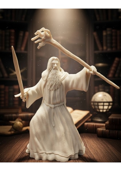 Gandalf Beyaz (Gandalf The White) 3D Baskı Figür - 23 cm - Pla Malzeme