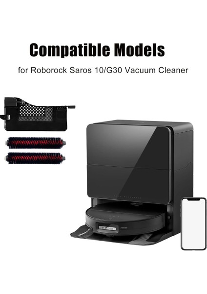 Saros 10 / S9 Maxv ULTRA/G30 Elektrikli Süpürge 1+1 Için Yüksek Hızlı Temizleme Fırçası ve Baz Istasyonu Filtre Lavaboları (Yurt Dışından) modelleri