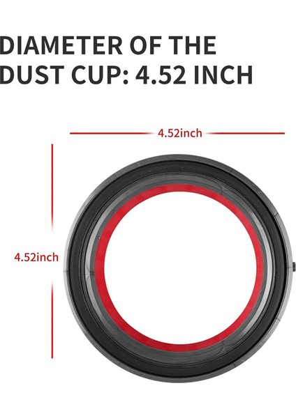 V10 SV12 Vakum Için Toz Haznesi Üst Sabit Sızdırmazlık Halkası, Toz Kabı Yedek Parçaları (Yurt Dışından) modelleri