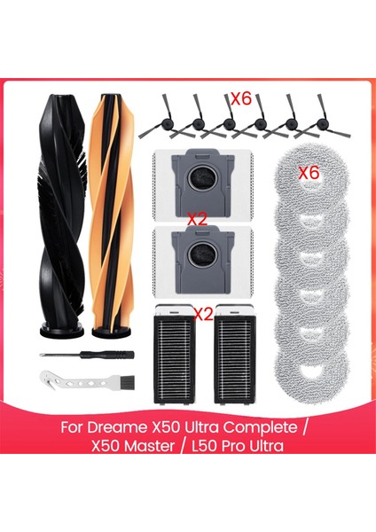 X50 Ultra Complete / Master L50 Pro Robot Süpürge Yedek Parçaları Için Aksesuar Kiti (Yurt Dışından)