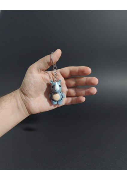 Sevimli Mini Rhino'lar (2 Adet) - 3D Baskı Anahtarlık Seti fiyatları