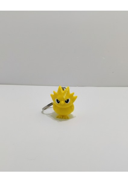 Zapdos Chibi Versiyon 3D Baskı Anahtarlık - 2 Adet Set! Pokémon Hayranlarına Özel Pla Malzeme fiyatları