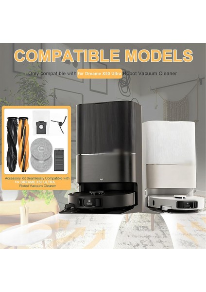X50 Ultra Robot Süpürge Aksesuarları Yedek Parçaları Ana Yan Fırça Filtreleri Paspas Bezi Toz Torbaları (Yurt Dışından) fiyatları
